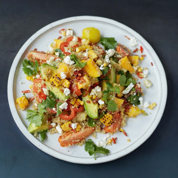 Grilled corn & Quinoa salad