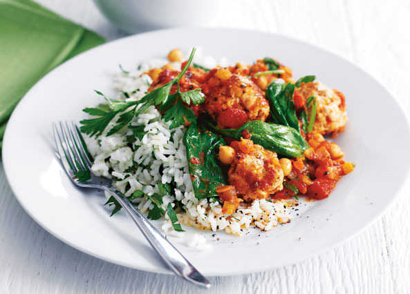 Turkey kofte with rice