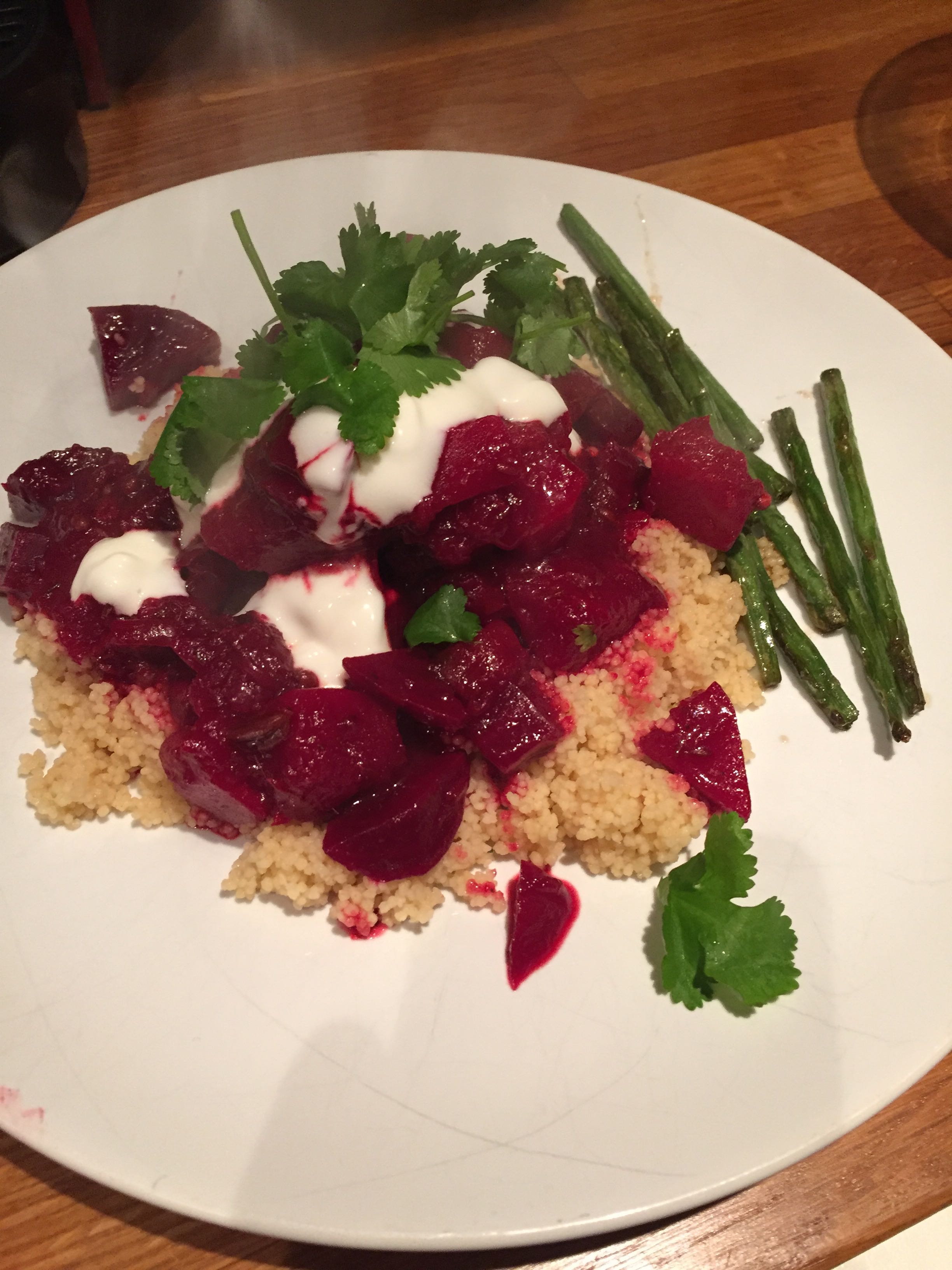 Golden beetroot and butternut squash stew