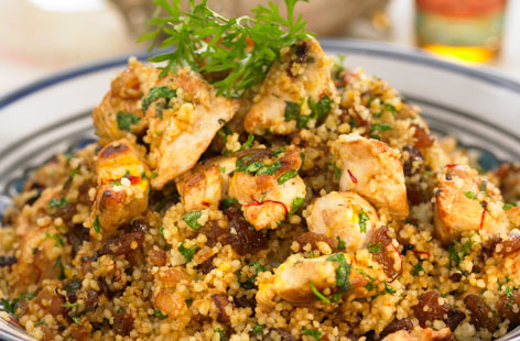 Chicken and raisin couscous recipe