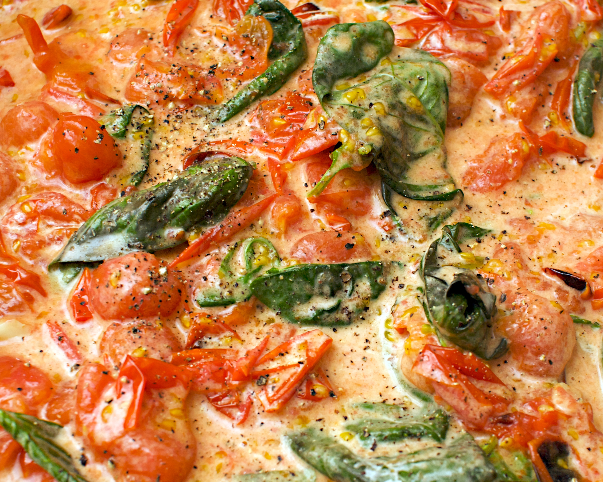 Roast tomato and basil sauce